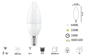 Buji Led Ampul (5 w)