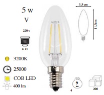 Ledli Buji Ampul (5 w)