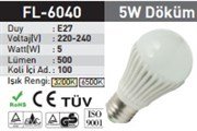5w D�k�m Led Ampul
