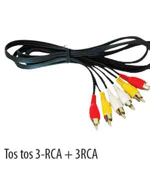 Tos Scart 3-RCA + 3 RCA