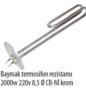 Baymak Termosifon Rezistans 2000W 220V 8,5Q CR-N Krom