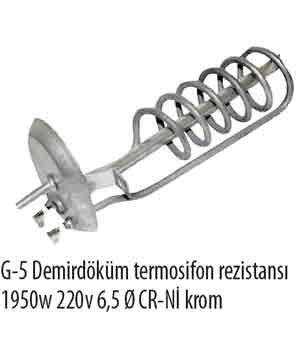G-5 Demirdkm Termosifon Rezistans 1950W 220V 6,5Q CR-N Krom