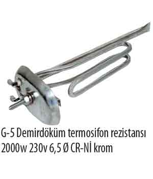 G-5 Demirdkm Termosifon Rezistans 2000W 230V 6,5Q CR-N Krom