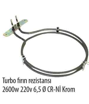 Turbo Frn Rezistans 2600W 220V 6,5Q CR-N Krom