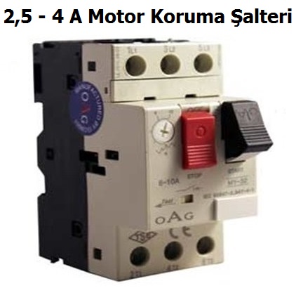 OAG 2,5 - 4 A Motor Koruma alteri