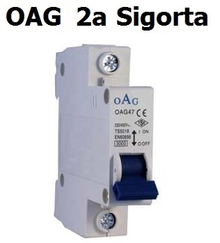 OAG 2 Amper Monofaze Otomat Sigorta