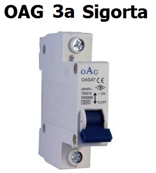 OAG 3 Amper Monofaze Otomat Sigorta