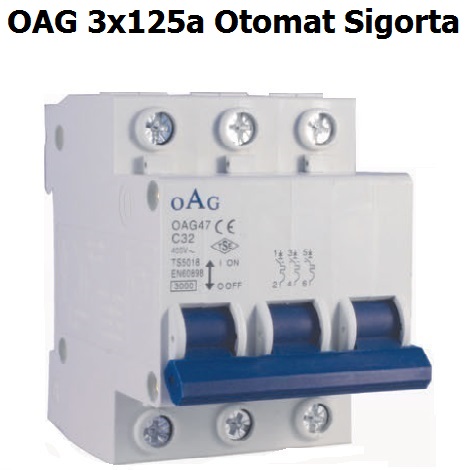 OAG 3x125 Amper Trifaze Otomat Sigorta