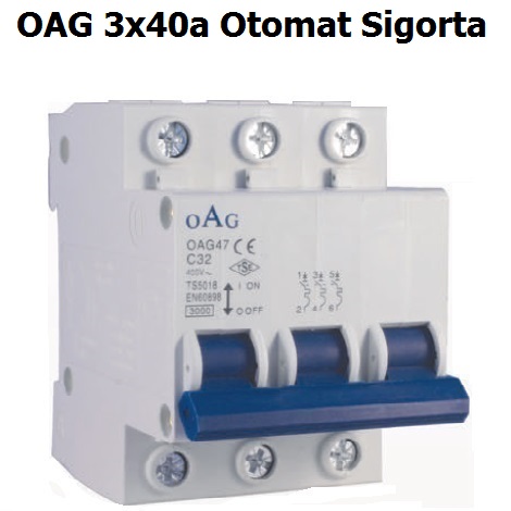 OAG 3x40 Amper Trifaze Otomat Sigorta