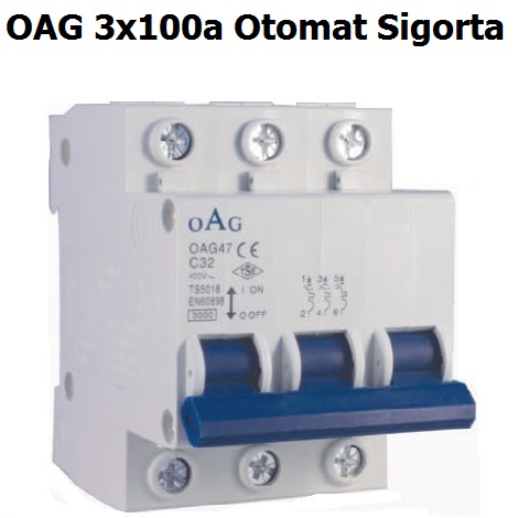 OAG 3x100 Amper Trifaze Otomat Sigorta