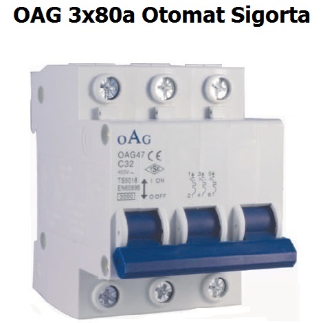 OAG 3x80 Amper Trifaze Otomat Sigorta