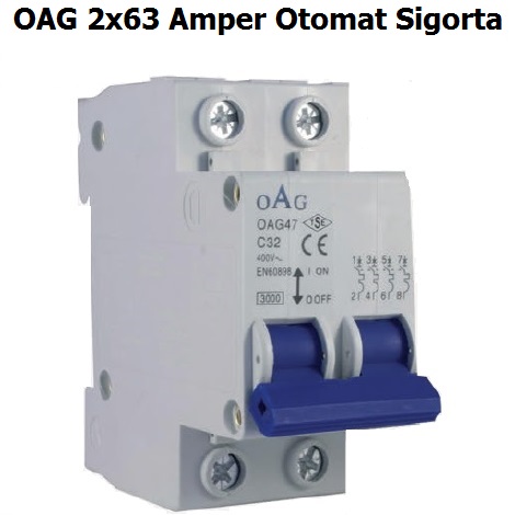 OAG 2x63 Monofaze Ntr Kesicili Otomat Sigorta