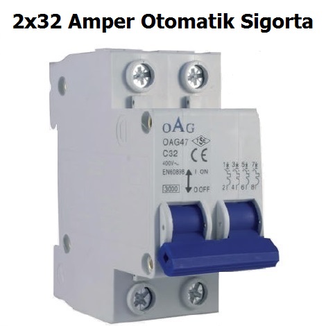 OAG 2x32 Monofaze Ntr Kesicili Otomat Sigorta