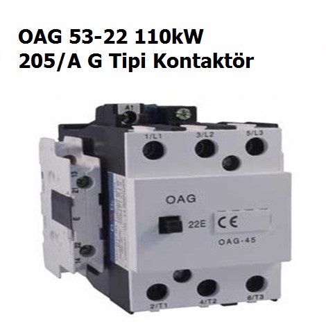Oag 110 kW 205 Amper Kontaktr