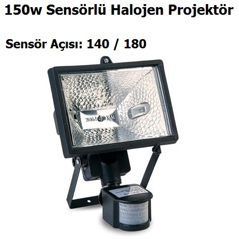 150w Sensrl Halojen Projektr