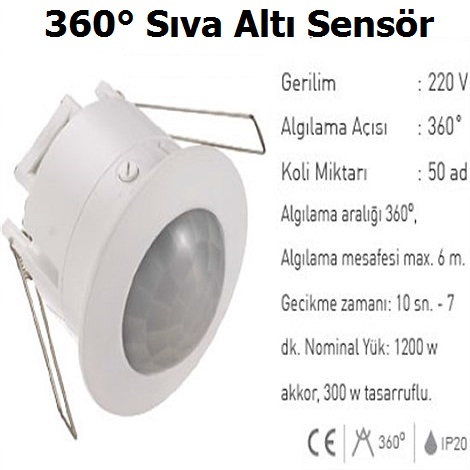 360 Derece Sva Alt Tavan Sensr