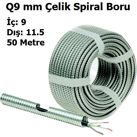 Q9 mm elik Spiral Boru