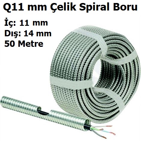 Q11 mm elik Spiral Boru