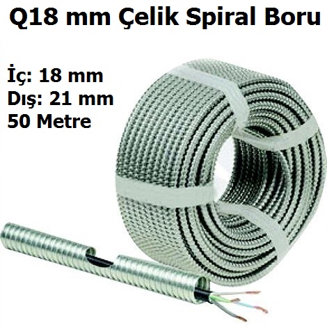 Q18 mm elik Spiral Boru