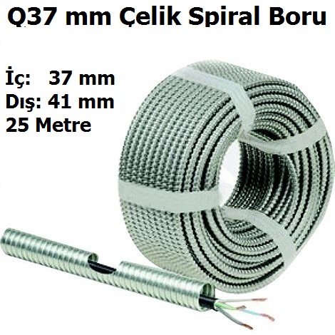 Q37 mm elik Spiral Boru
