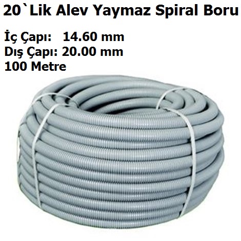 20`Lik Alev Yaymaz Spiral Boru