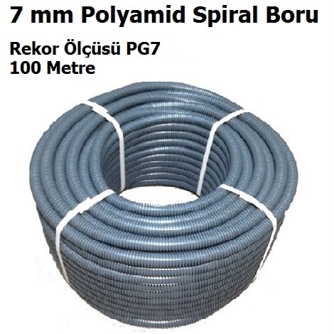 7 mm Polyamid Spiral Boru 