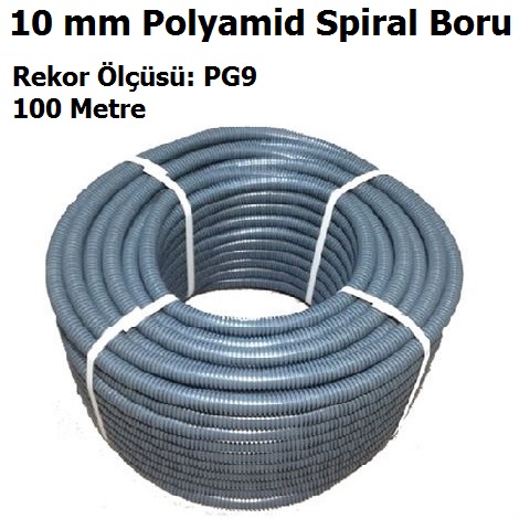 10 mm Polyamid Spiral Boru