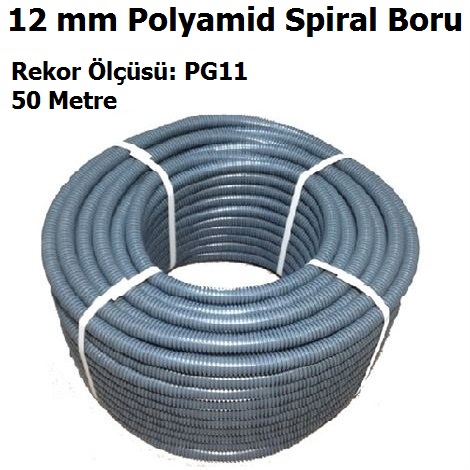12 mm Polyamid Spiral Boru