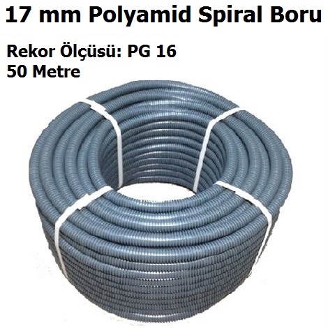 17 mm Polyamid Spiral Boru