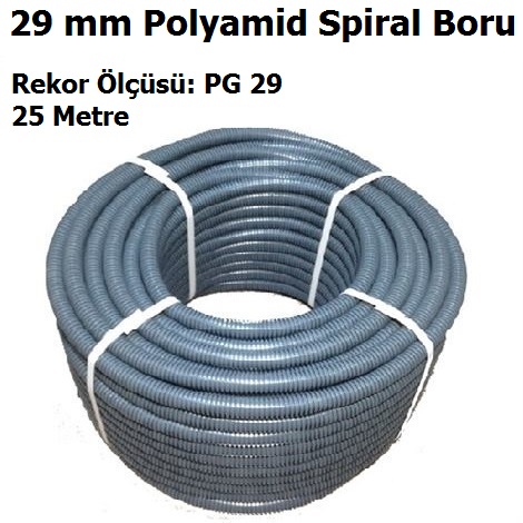 29 mm Polyamid Spiral Boru