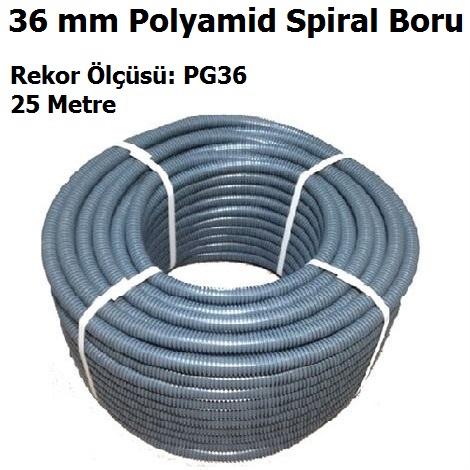 36 mm Polyamid Spiral Boru