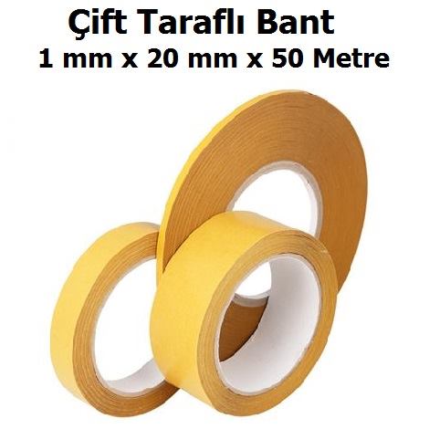 1 mm x 20 mm x 50 Metre ift Tarafl Bant