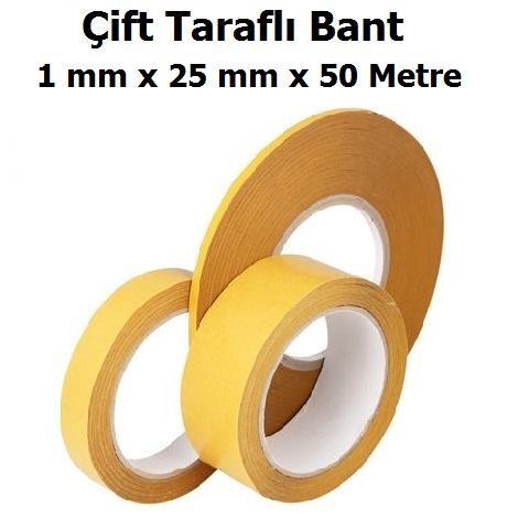 1 mm x 25 mm x 50 Metre ift Tarafl Bant