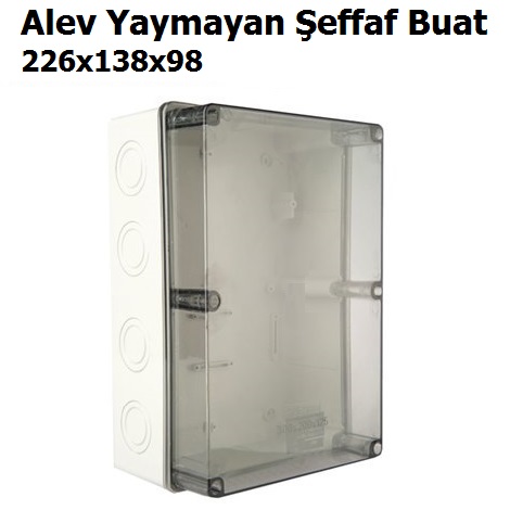 226x138x98 Alev Yaymayan effaf Termoplastik Buat