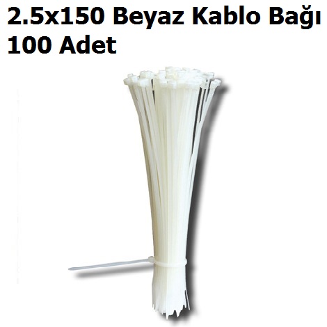 2.5x150 Beyaz Kablo Ba