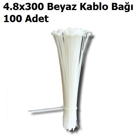 4.8x300 Beyaz Kablo Ba