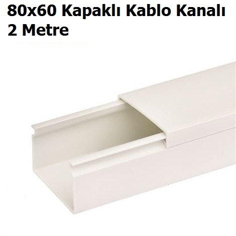 80x60 Kapakl Kablo Kanal