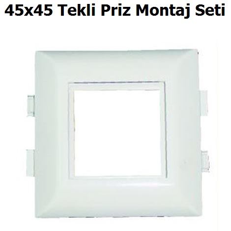 45x45 Tekli Priz Montaj Seti