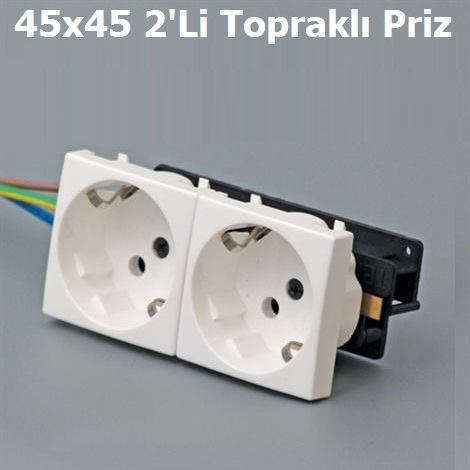 Kablo Kanal 45x45 2`Li Toprakl Priz