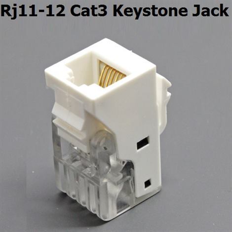 Rj11-12 Cat3 Keystone Jack
