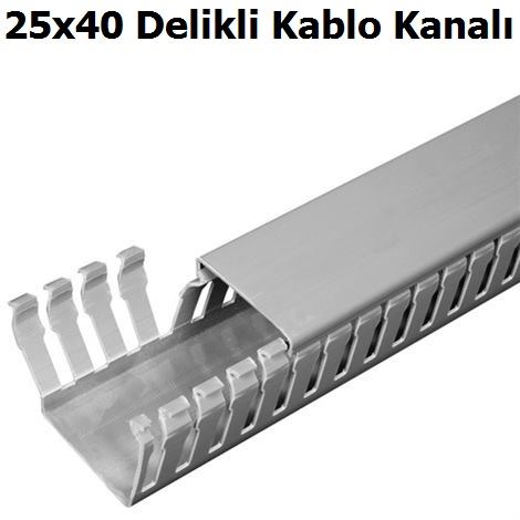 25x40 Delikli Kablo Kanal