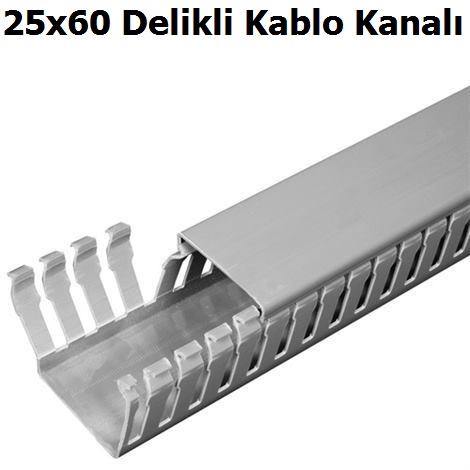 25x60 Delikli Kablo Kanal