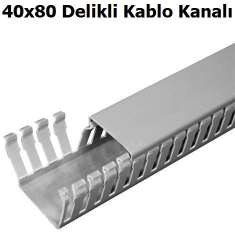 40x80 Delikli Kablo Kanal