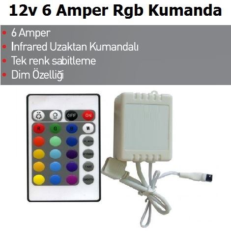 12v 6 Amper Rgb Kumanda