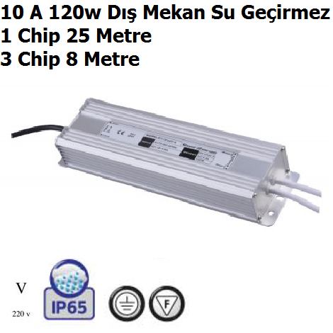 10 Amper 120w D Mekan Su Geirmez Led Trafosu