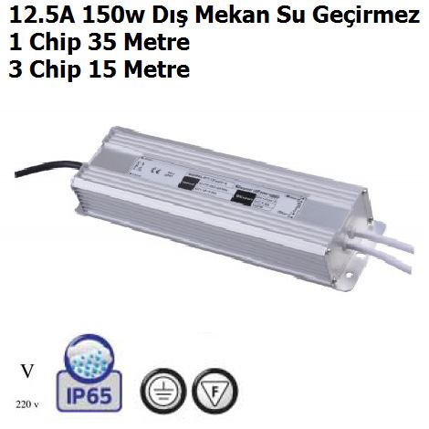 12.5 Amper 150w D Mekan Su Geirmez Led Trafosu