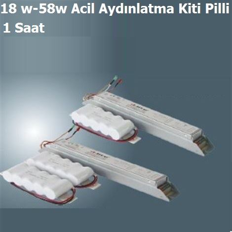 18 w-58w Acil Aydnlatma Kiti Pilli