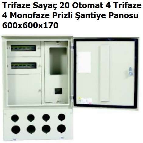 Trifaze Saya 20 Otomat 4 Trifaze 4 Monofaze Prizli antiye Panosu