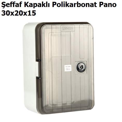 30x20x15 effaf Kapakl Polikarbonat Pano