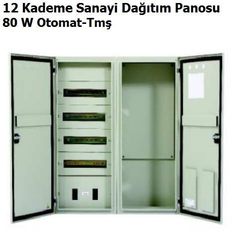 80 W Otomat Tm 12 Kademe Sanayi Kompanzasyon Panosu